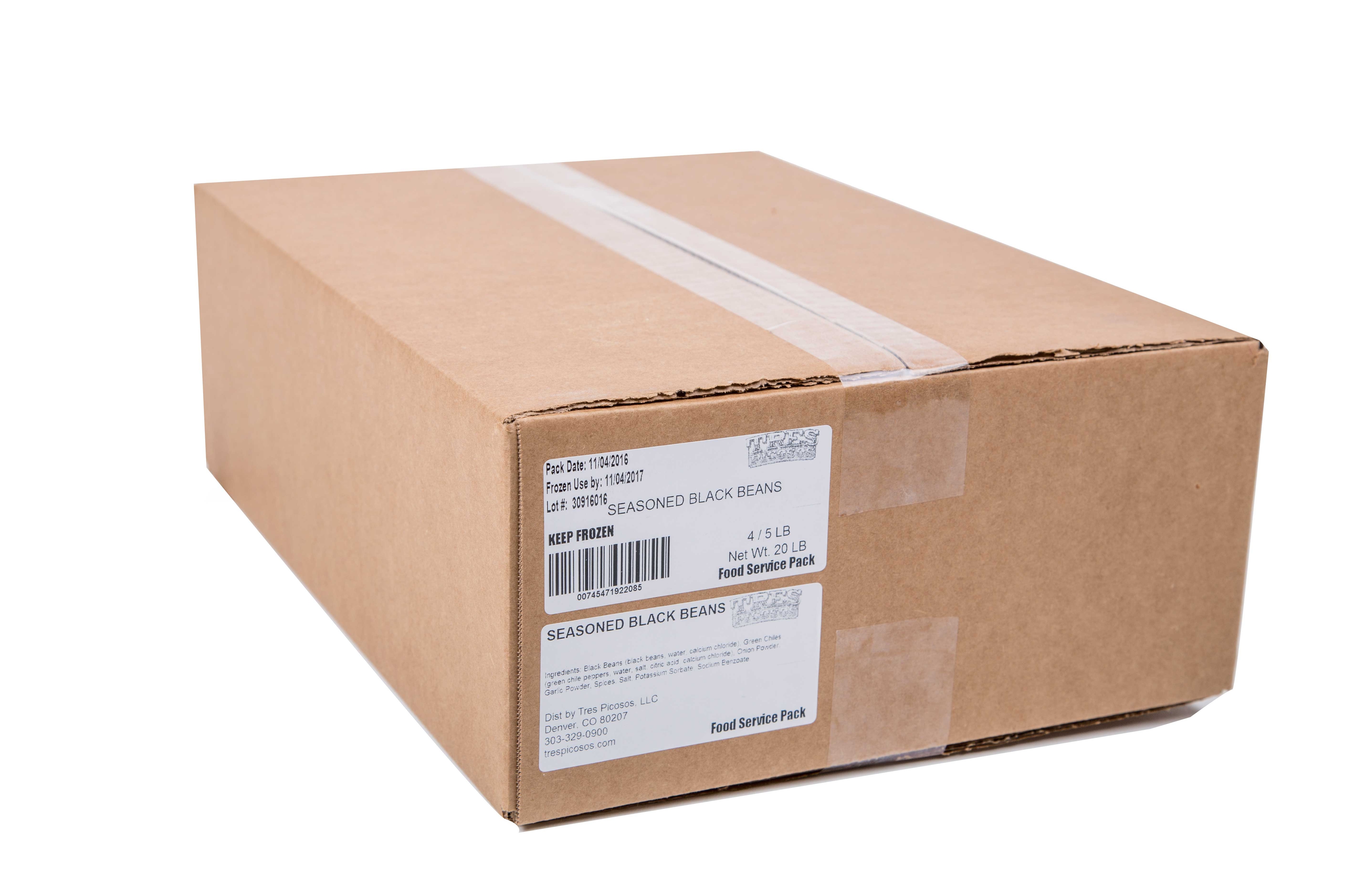 Naughty Chile Taqueria Mexican Seasoned Black Beans, 20 Pound.