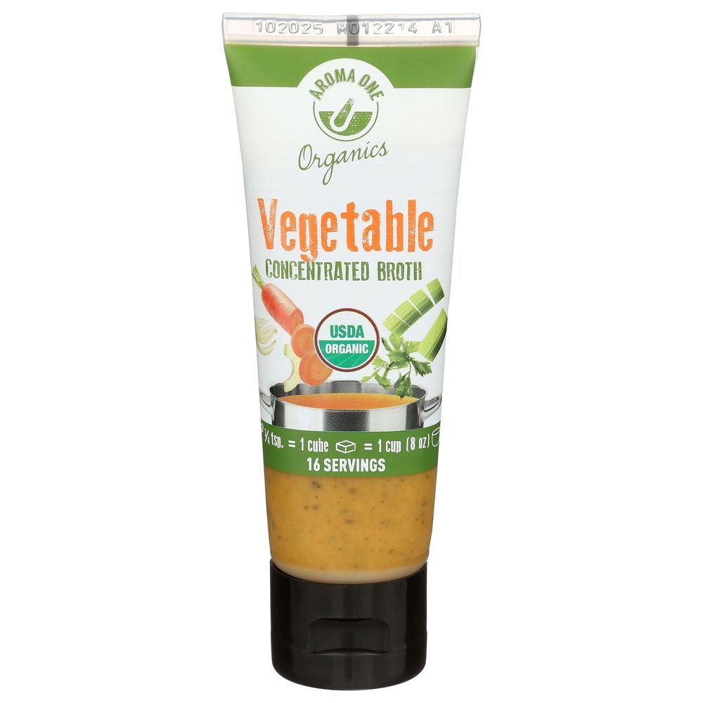 Aroma One Organics Vegetable Concentrated Broth, 2.8 Ounce -- 12 per case