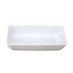 Vertex China Signature Collection Rectangle Porcelain White Deep Dish, 8 9/16 x 5 11/16 inch -- 24 per case.
