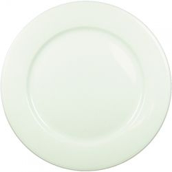Vertex China Radiance Undecorated Porcelain White Wide Rim Plate, 9 inch -- 24 per case.