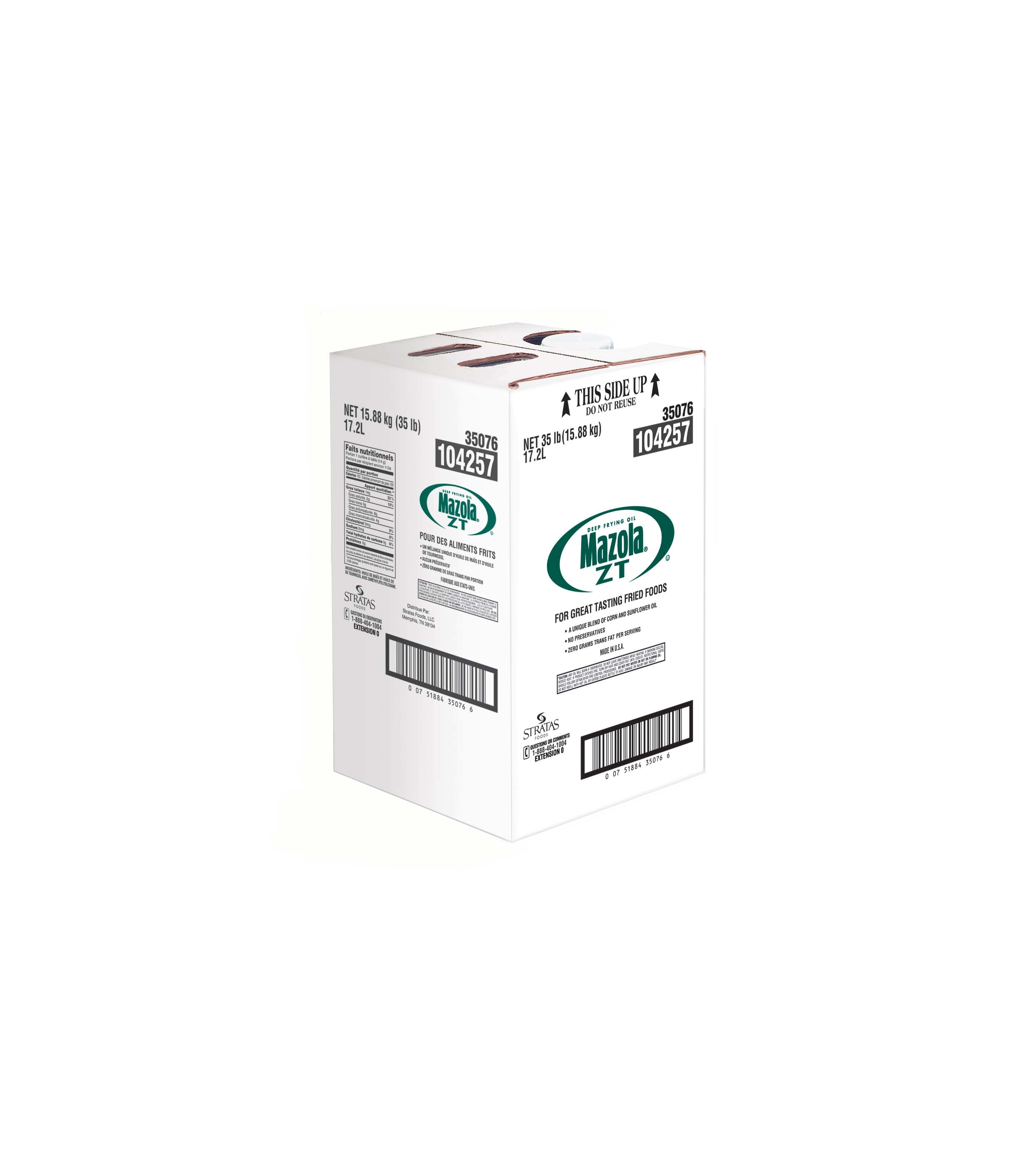 Mazola ZT Deep Flying Oil, 35 Pound.