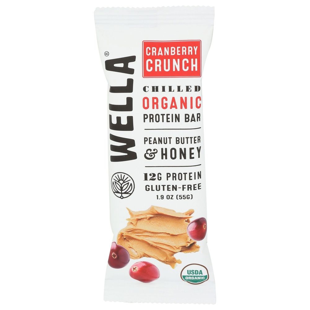 Wella Organic Cranberry Crunch Bar, 1.9 Ounce -- 8 per case