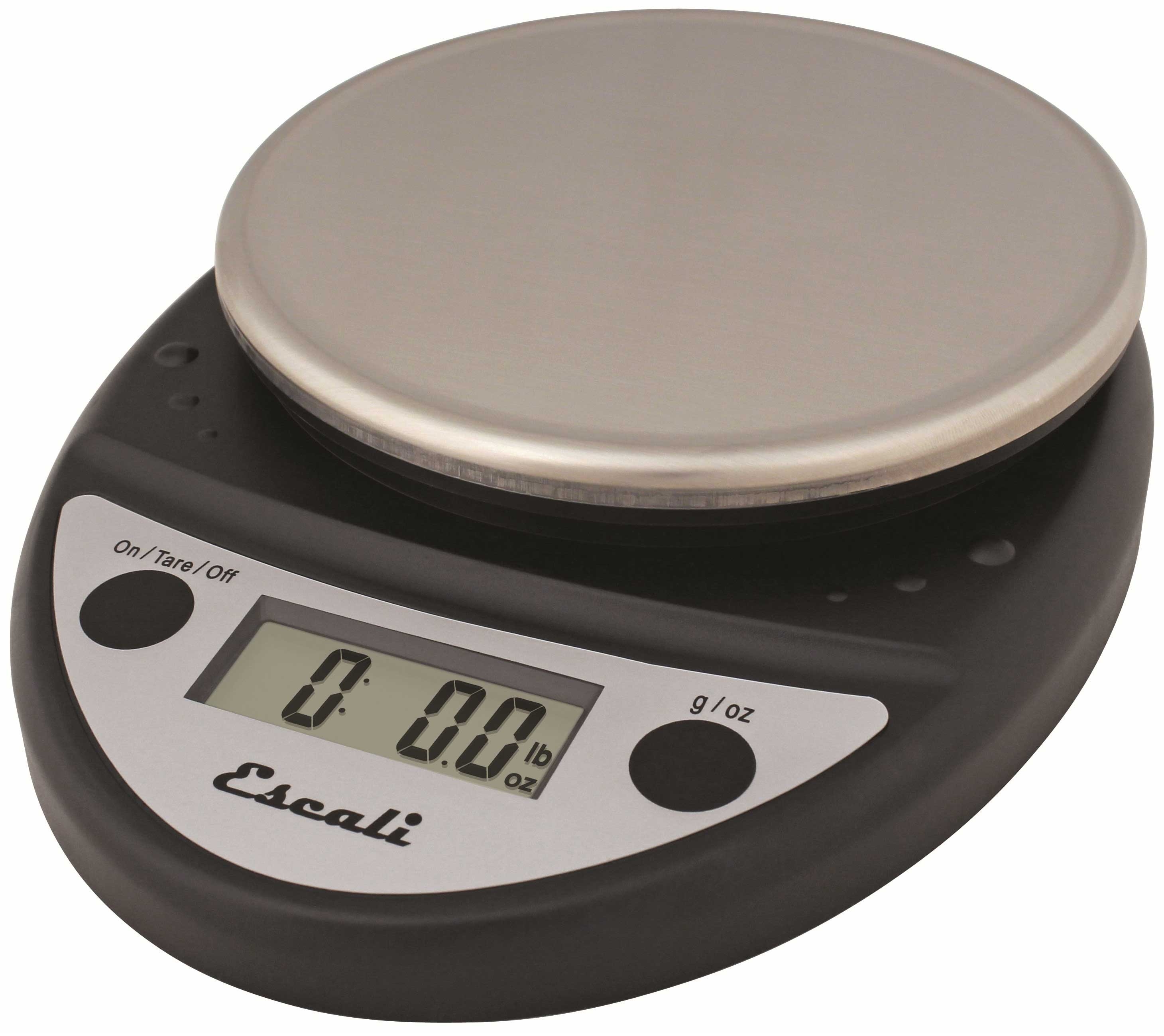 San Jamar Black Round Professional Digital Scale, 11 Pound.