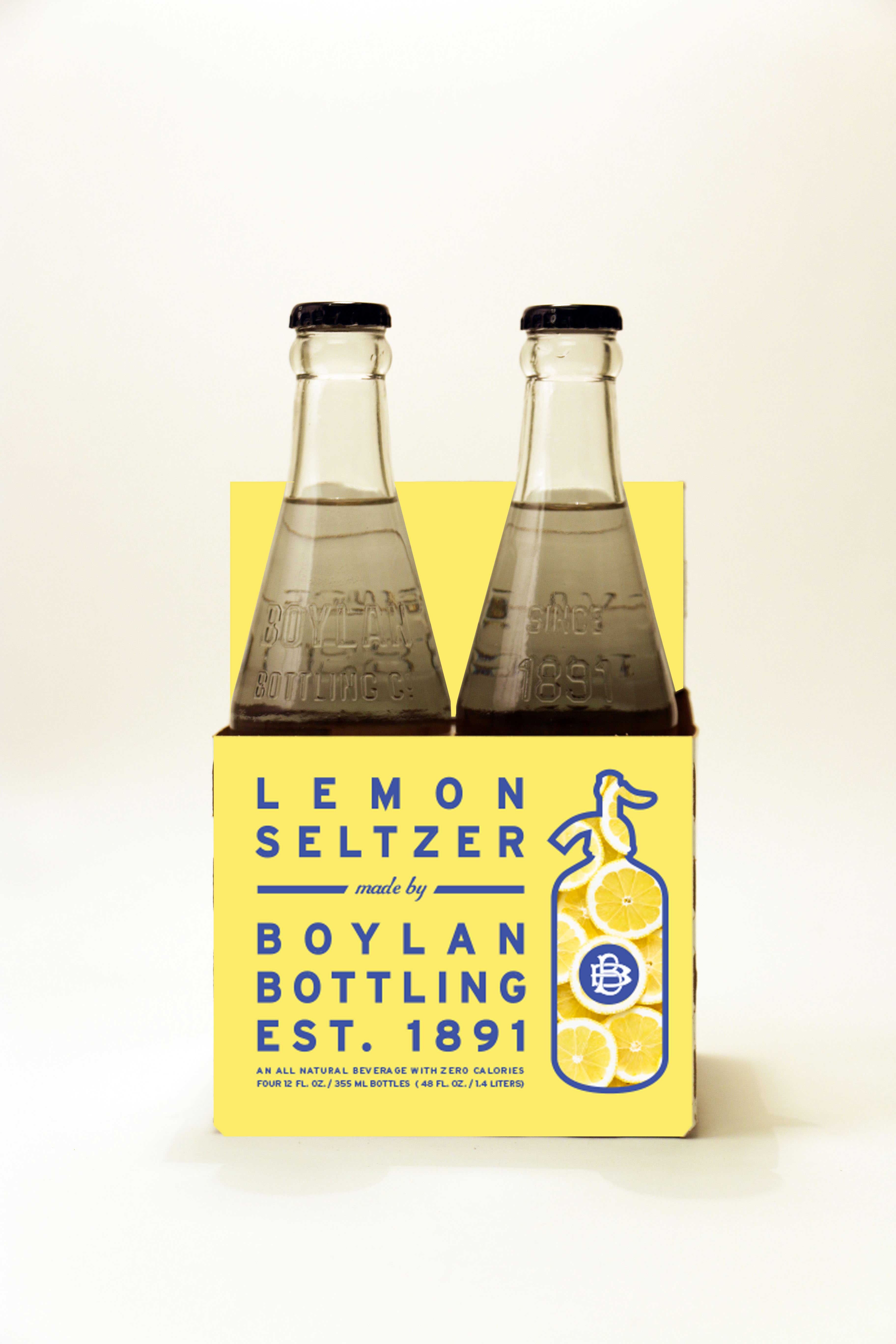 Boylan Bottling Co Lemon Seltzer, 12 Ounce -- 24 per case.