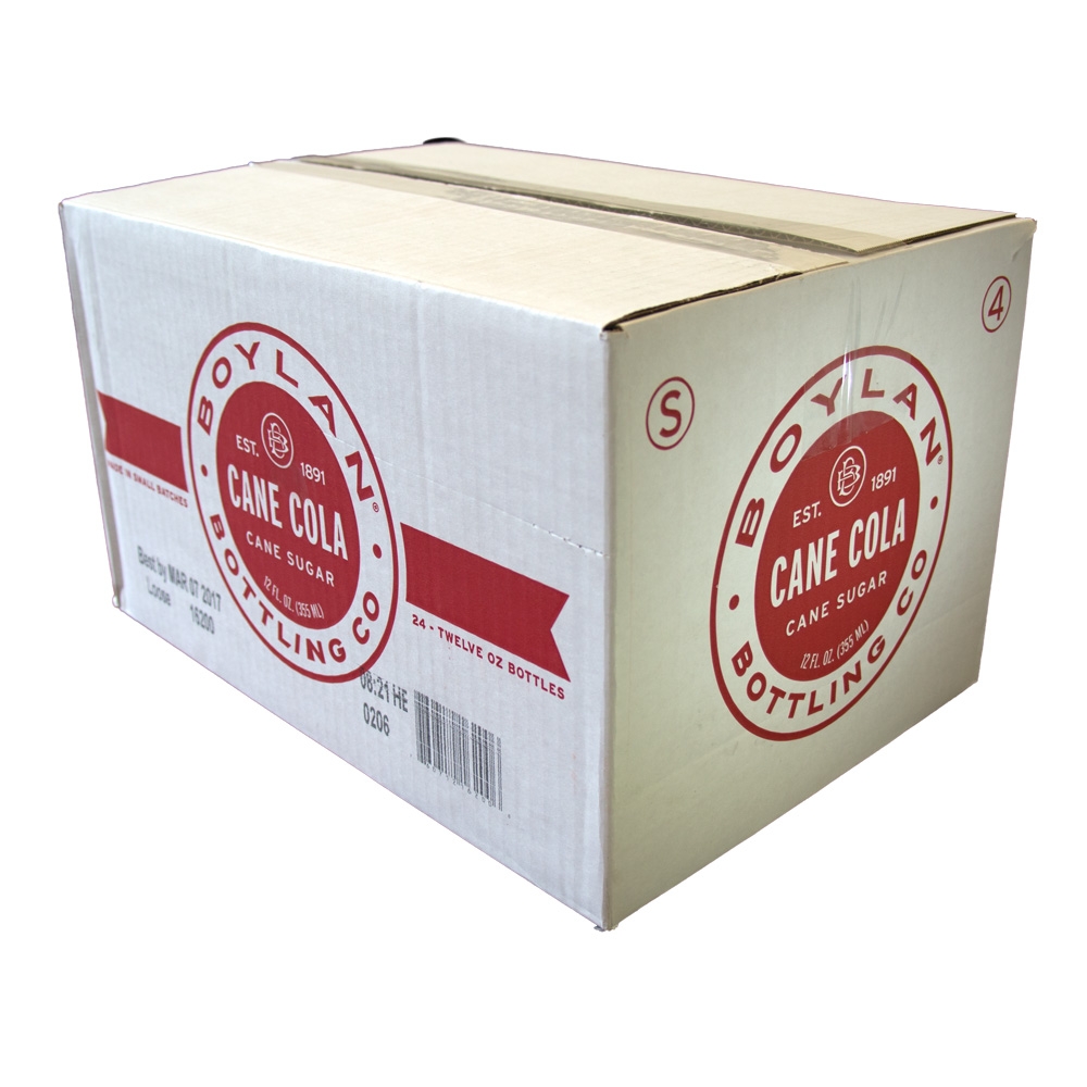 Boylan Bottling Cane Cola Sugar Soda, 12 Fluid Ounce -- 24 per case.