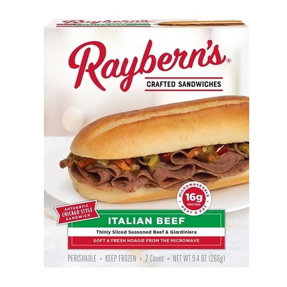 Raybern Italian Beef with Giardiniera On Hoagie Roll, 9.4 Ounce - 6 per case