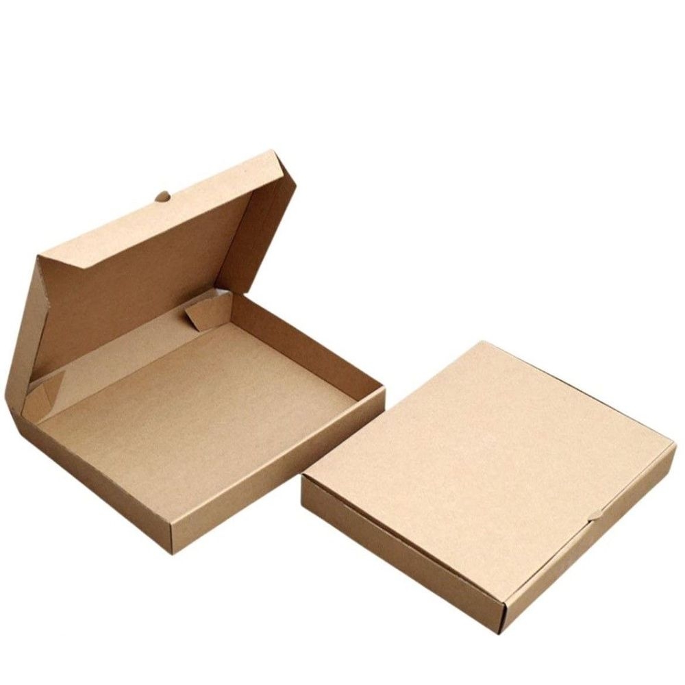 Nemco Kraft / Kraft B Flute Kraft Plain Pizza Box, 10 x 10 x 2 inch -- 50 per case