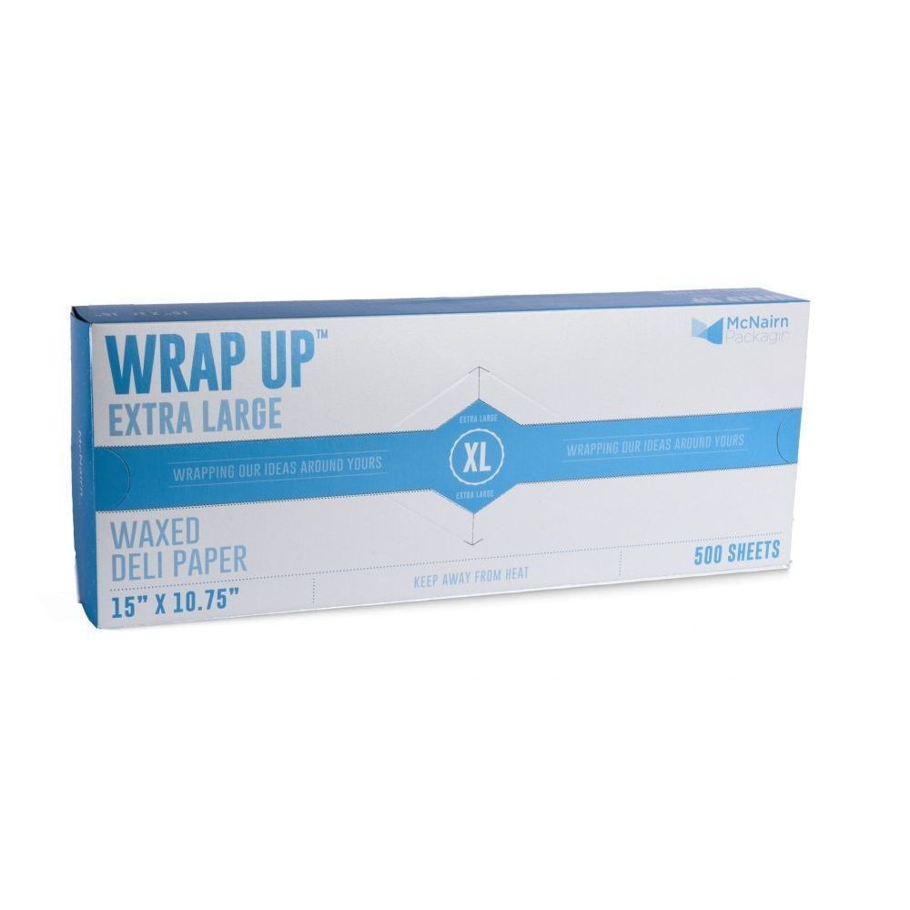 McNairn Wrap Up Extra Large Interfolded Wax Deli Paper, 15 x 10.75 inch -- 6000 per case