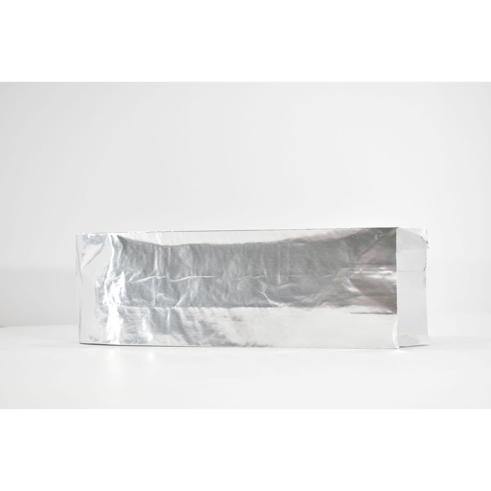 McNairn Plain Foil Hot Dog Bag, 3 x 2 x 9 inch -- 1000 per case