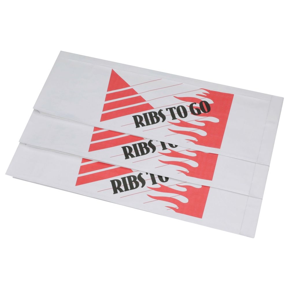 McNairn Stock Print Ribs To Go Foil Bag, 6.87 x 3.7 x 20 -- 250 per case