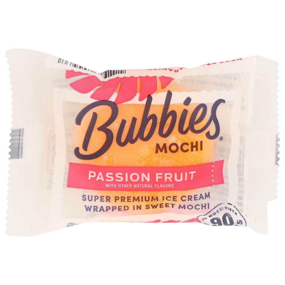 Bubbies Mochi Passionfruit Ice Cream, 1.25 Ounce -- 50 per case