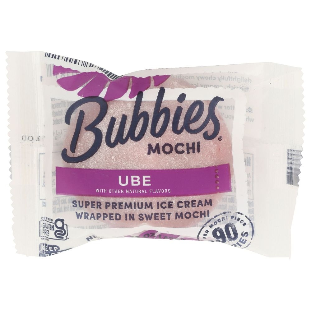 Bubbies Mochi UBE Ice Cream, 1.25 Ounce -- 50 per case