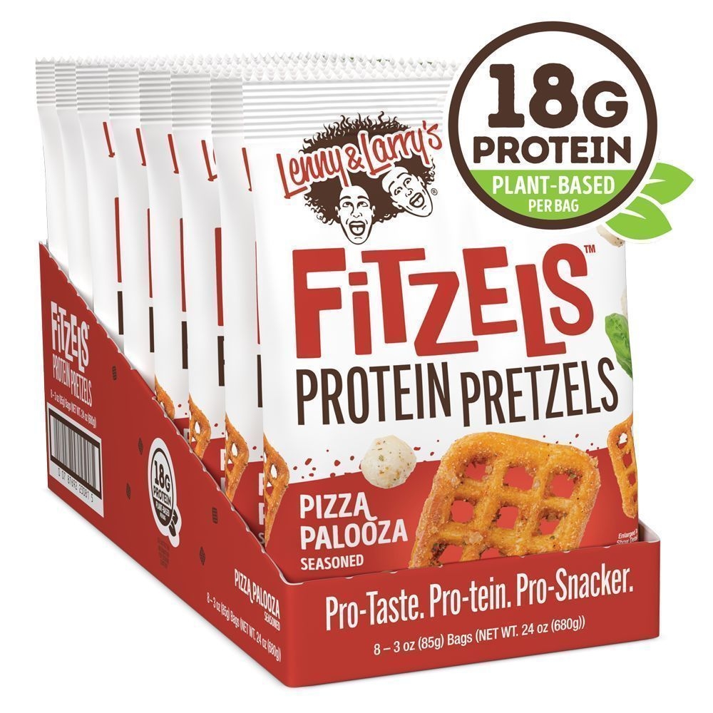 Lenny and Larrys Fitzels Pizza Palooza Protein Pretzel, 3 Ounce -- 8 per case