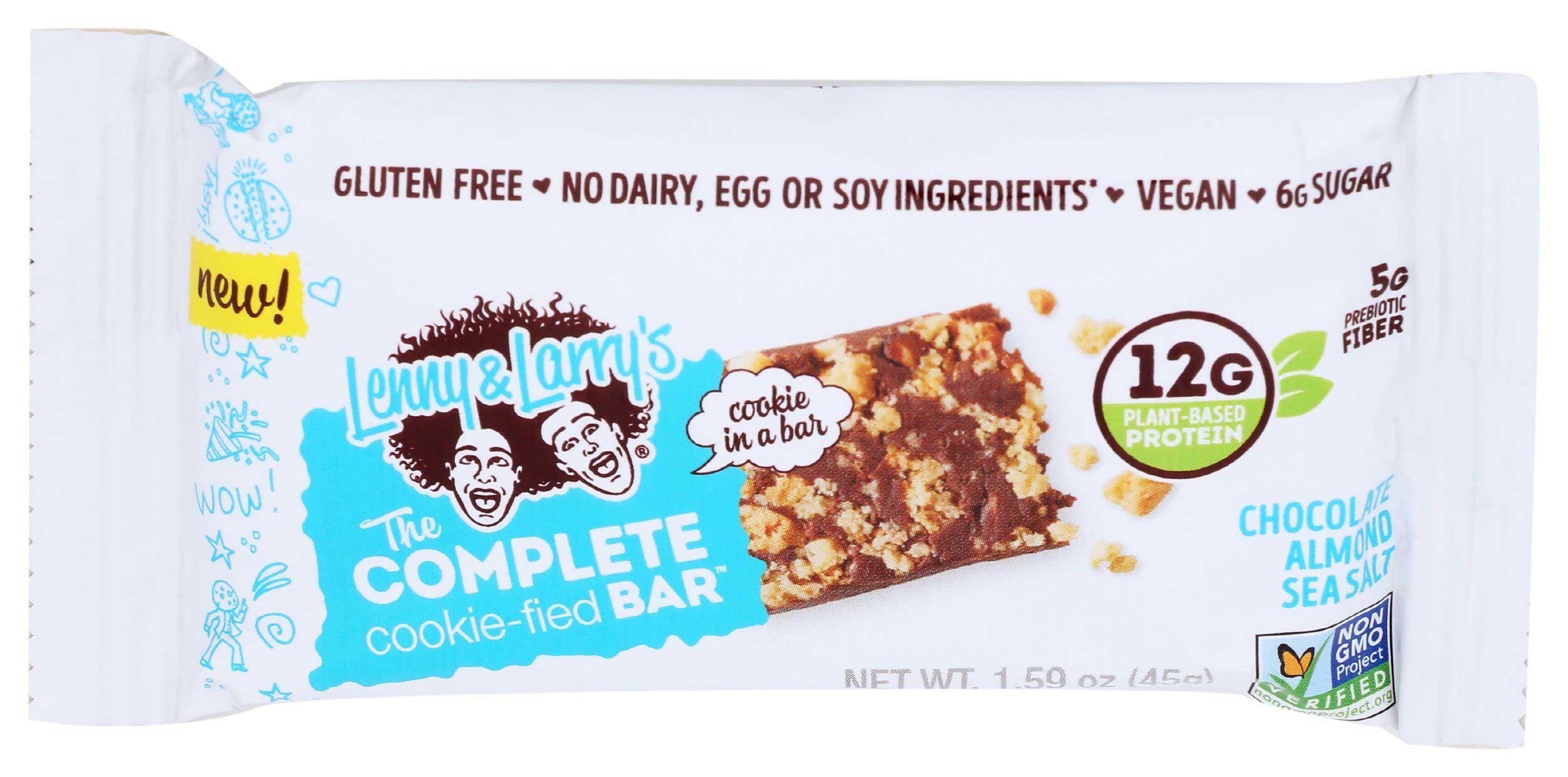 Lenny and Larrys Chocolate Almond Sea Salt The Complete Cookie-Fied Bar, 1.59 Ounce -- 9 per case