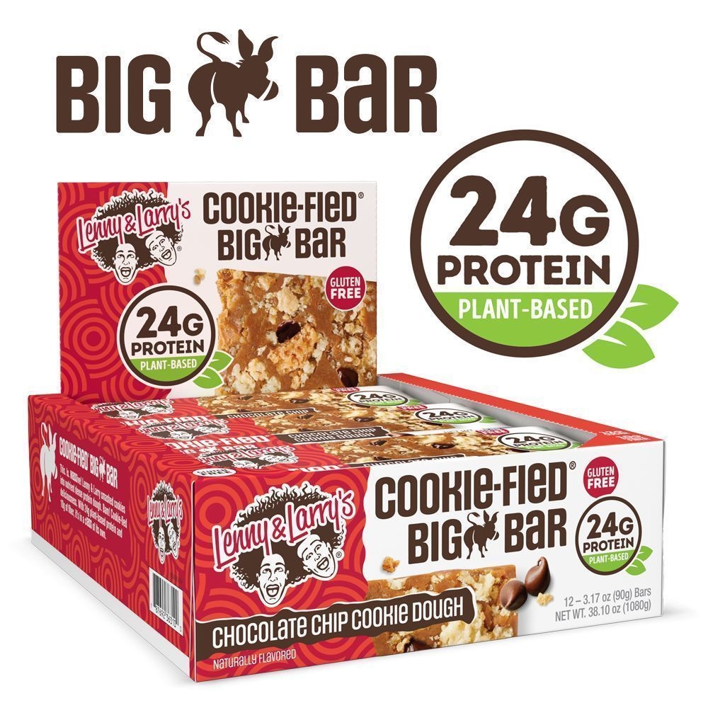 Lenny and Larrys Chocolate Chip Cookie Dough Cookie Fied Big Bar, 3.17 Ounce -- 144 per case