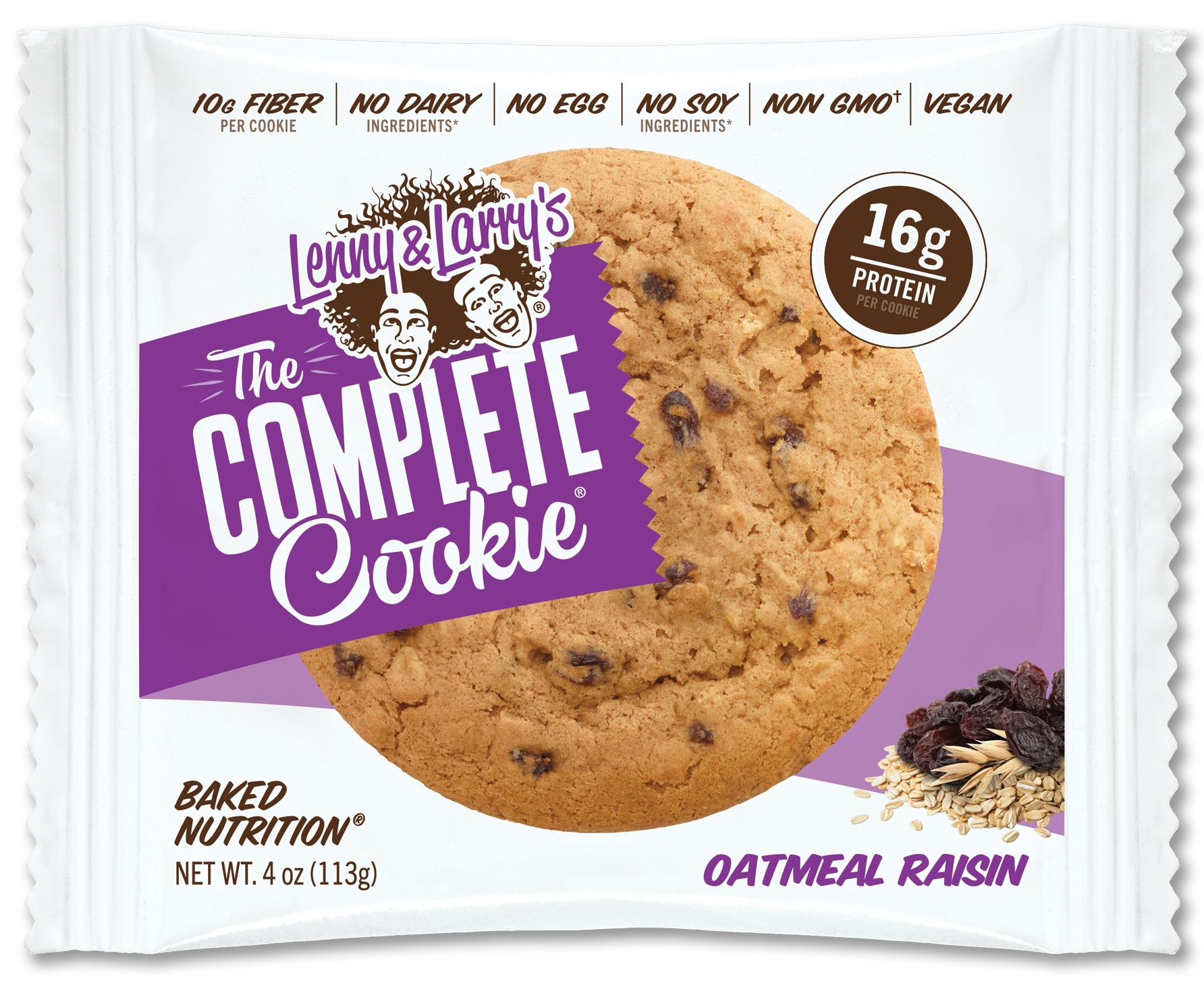 Lenny and Larrys Complete Cookie - Oatmeal Raisin Complete Cookie, 4 Ounce -- 72 per case.