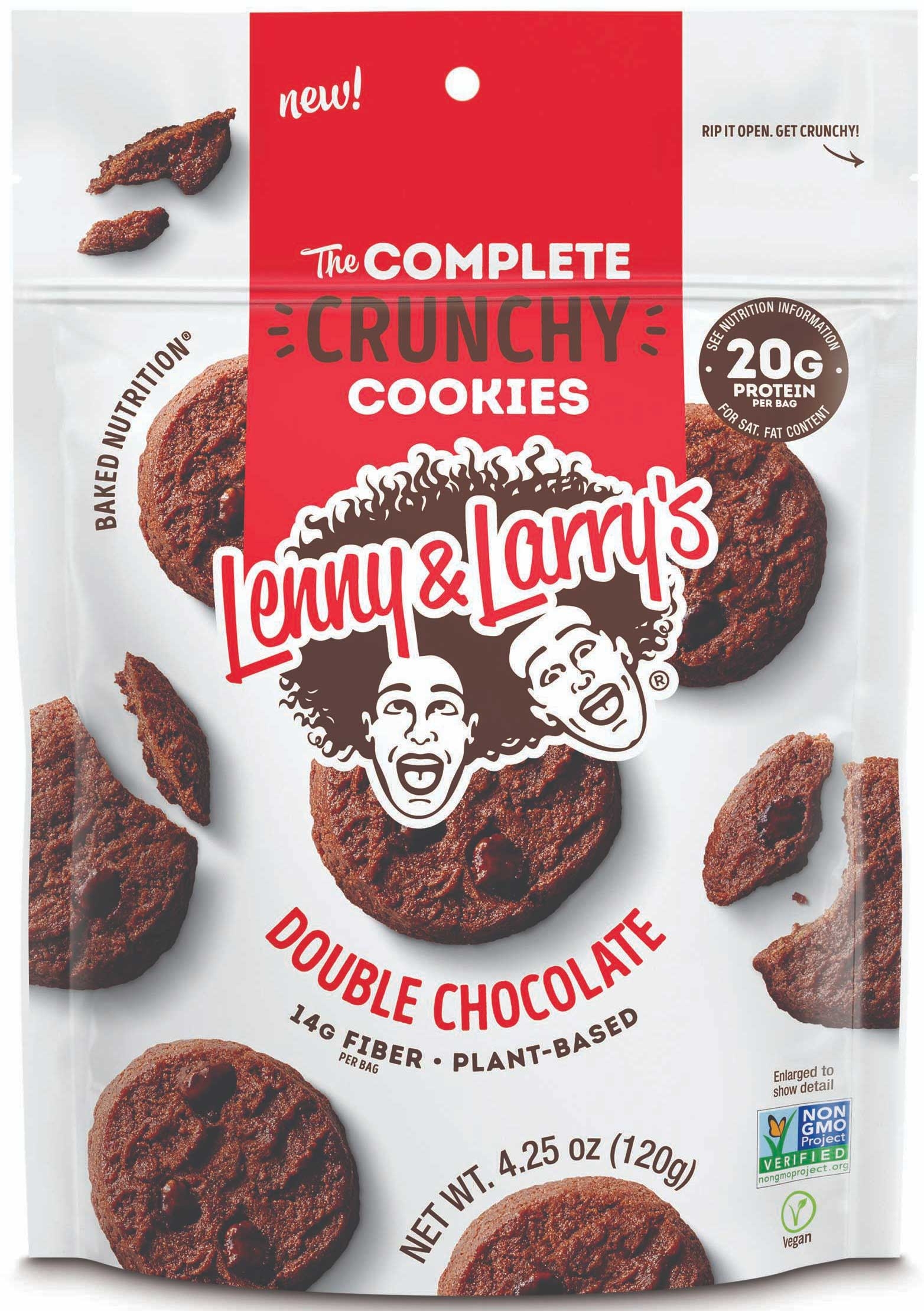 Lenny and Larrys Double Chocolate Crunchy Cookie, 4.25 Ounce -- 6 per case