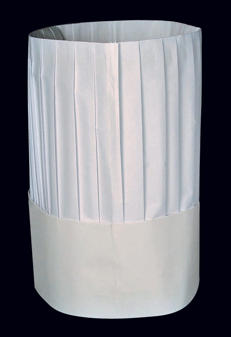 Cellucap White Le Compac Fully Formed Chef Hat, 12 inch - 25 per pack -- 4 packs per case.