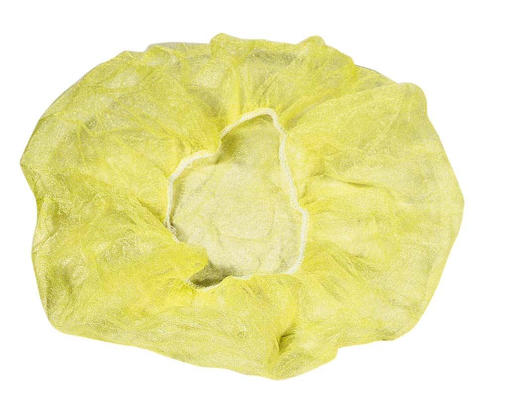 Cellucap Flat Pack Style Hand Sewn Yellow Bouffant Cap, 18 inch -- 1000 per case.