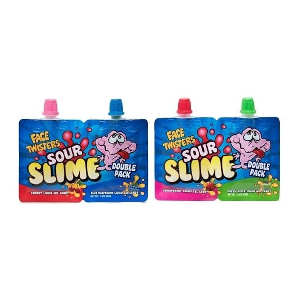 Face Twisters Gel Series 1 Sour Slime Candy, 1.4 Ounce -- 144 per case