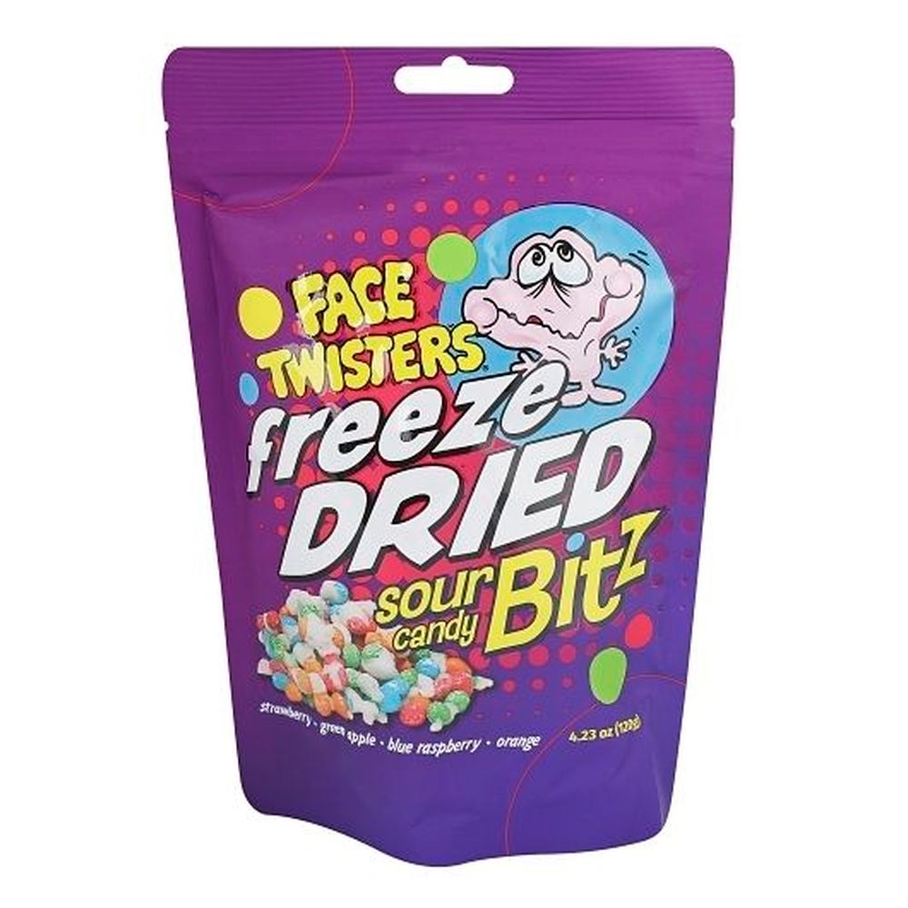 Face Twisters Freeze Dried Bitz Sour Candy, 4.23 Ounce -- 12 per case