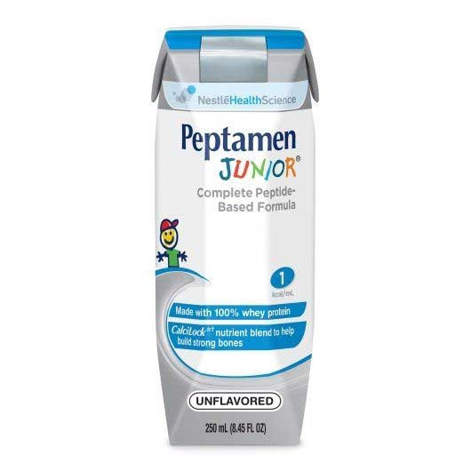 Peptamen Junior Unflavored Complete Peptide Based Elemental Nutrition Drink, 250 Milliliter -- 24 per case