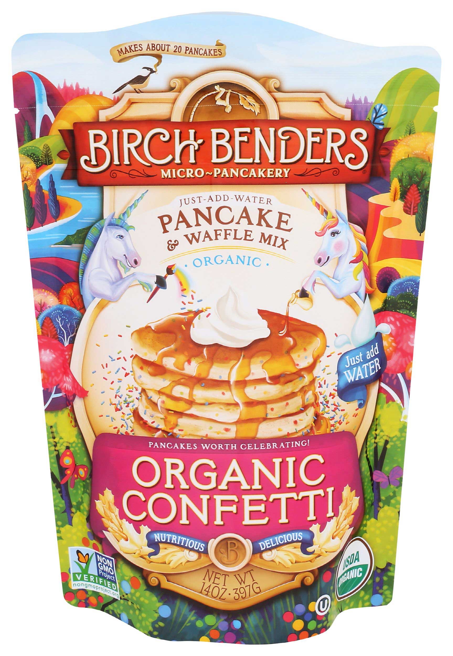 Birch Benders Organic Confetti Pancake and Waffle Mix , 14 Ounce -- 6 per case