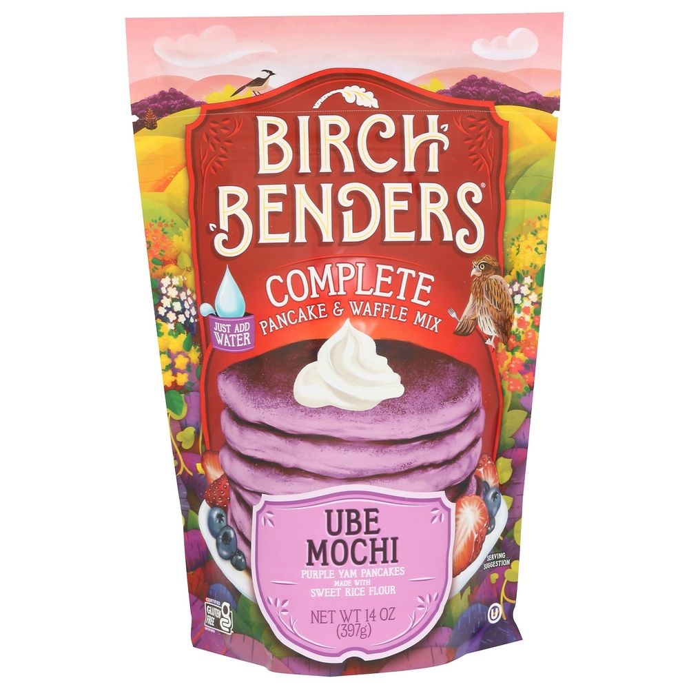 Birch Benders Complete Ube Mochi Pancake and Waffle Mix, 14 Ounce -- 6 per case