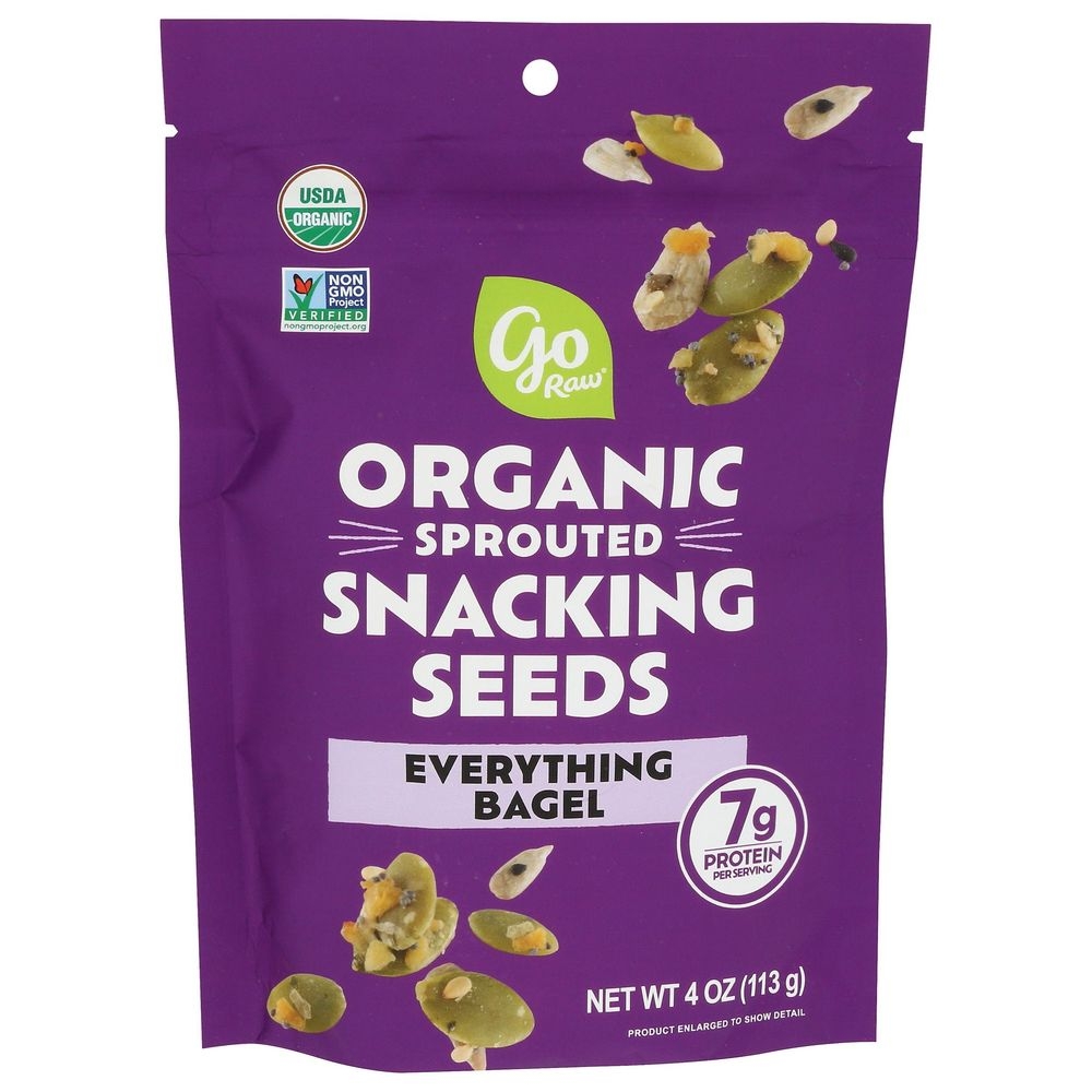 Go Raw Organic Everything Bagel Sprouted Snacking Seeds, 4 Ounce -- 6 per case