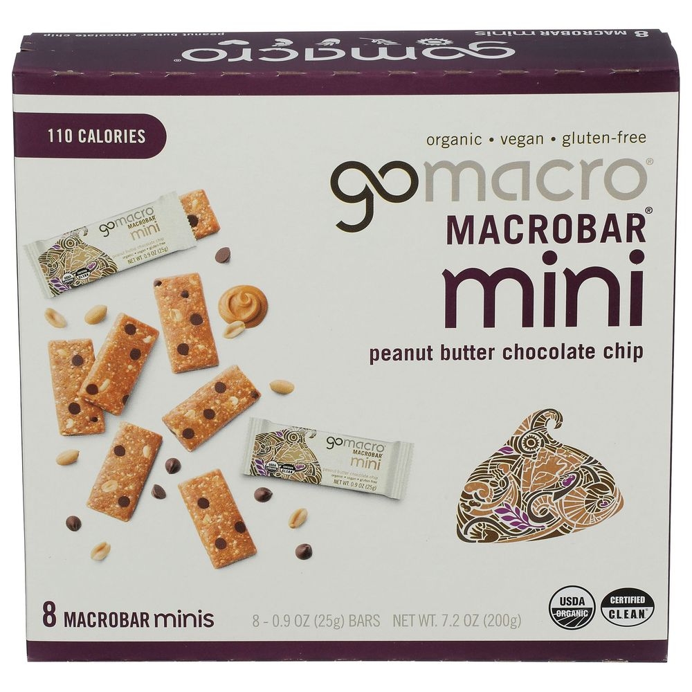 Gomacro Macrobar Organic Peanut Butter Chocolate Chip Bar, 7.2 Ounce -- 7 per case