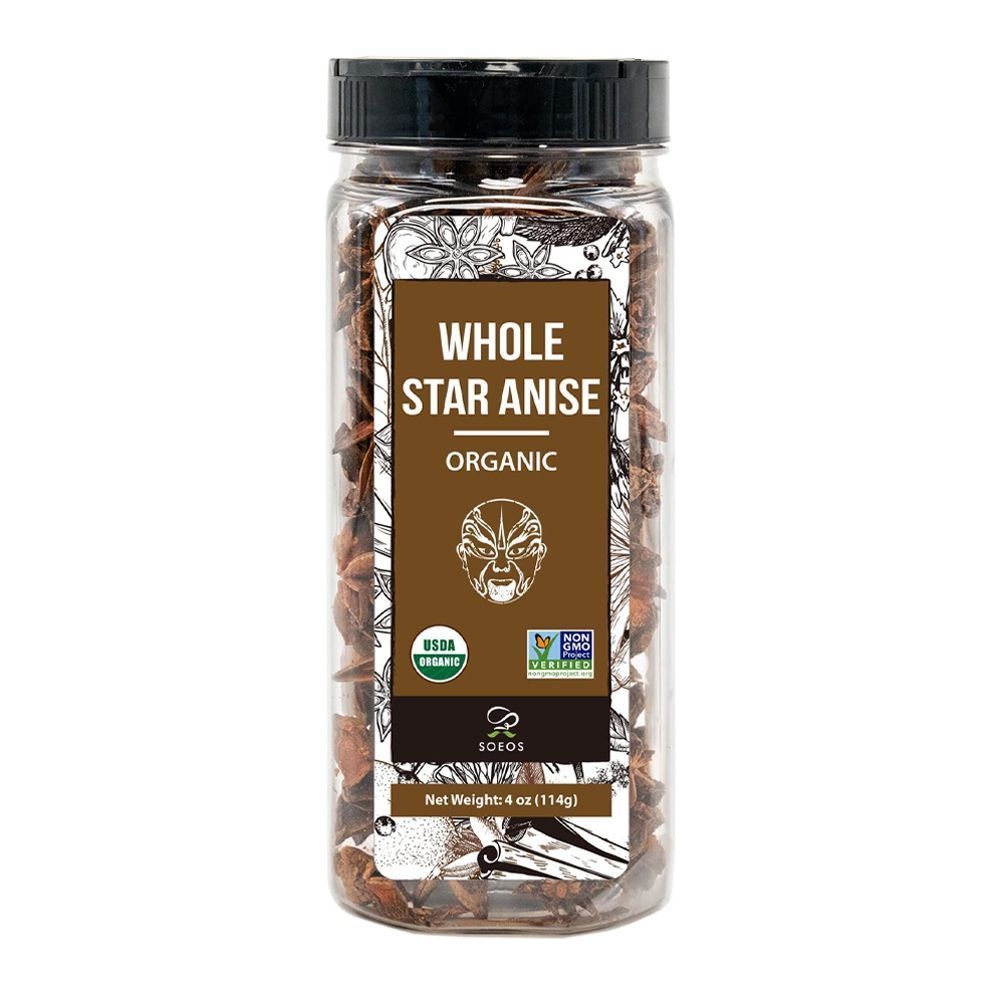 Soeos Organic Star Anise Seeds, 4 Ounce -- 60 per case