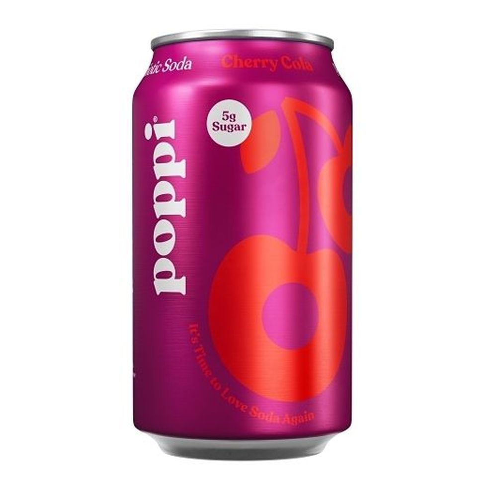 Poppi Prebiotic Cherry Cola, 12 Fluid Ounce -- 12 per case