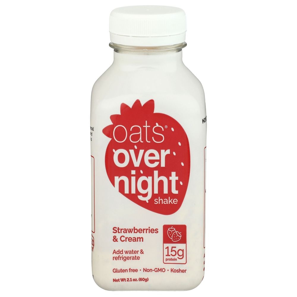 Oats Overnight Strawberries and Cream Shake, 2.1 Ounce -- 10 per case