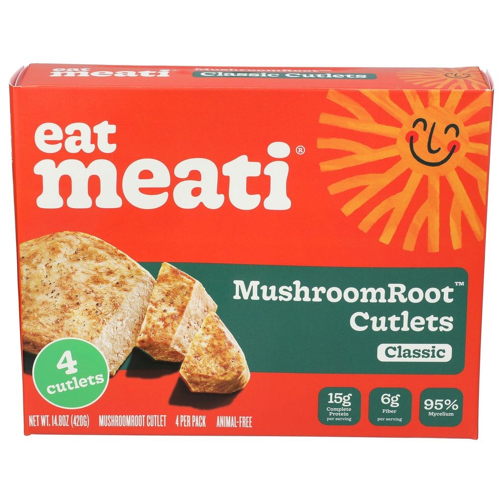 Eat Meati Classic Mushroom Root Cutlets, 14.8 Ounce -- 10 per case