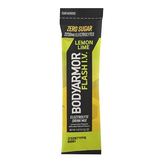 Bodyarmor Flash IV Lemon Lime Electrolyte Drink Mix, 0.25 Ounce Pouch -- 48 per case