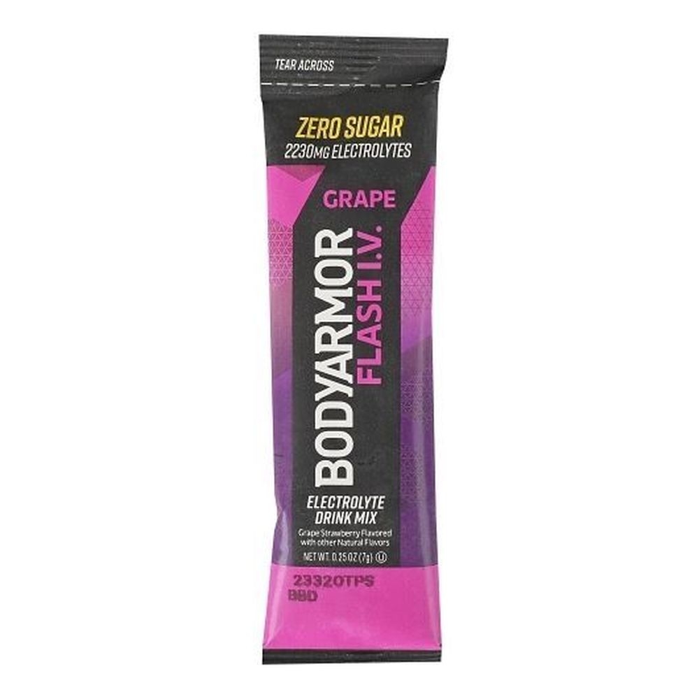 Bodyarmor Flash IV Grape Electrolyte Drink Mix, 0.25 Ounce Pouch -- 90 per case