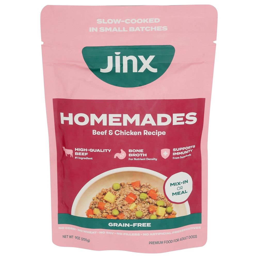 Jinx Homemades Chicken and Beef Flavor Wet Dog Food, 9 Ounce -- 6 per case