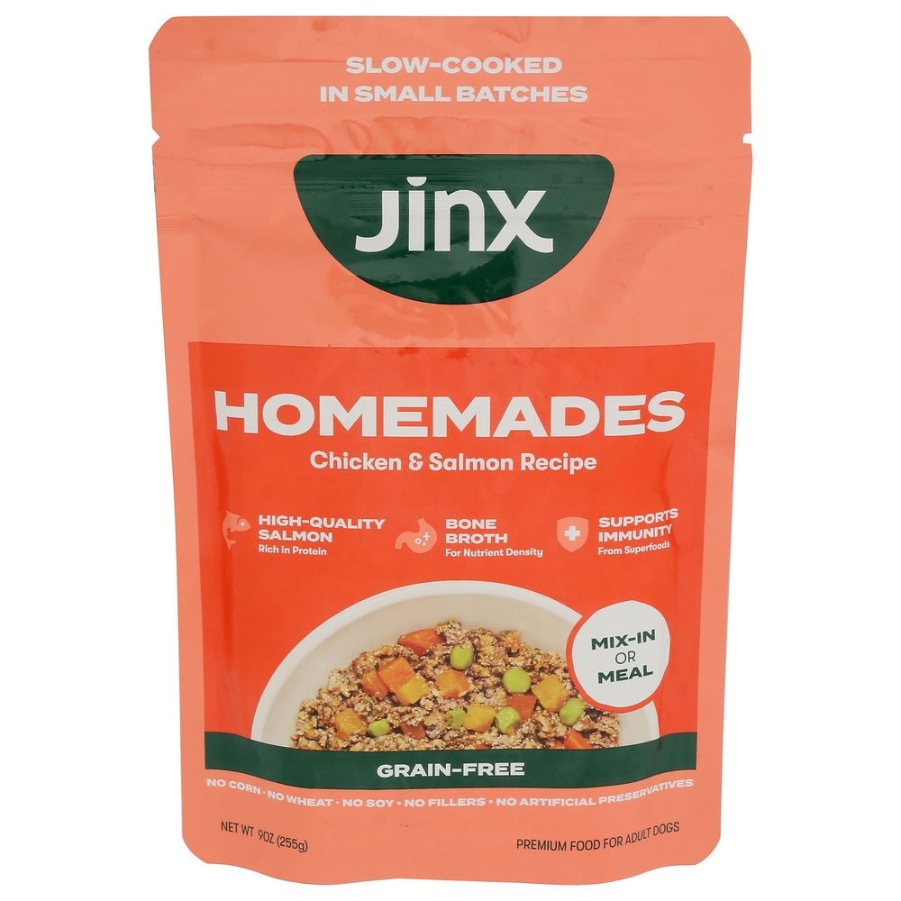 Jinx Homemades Chicken Salmon Dog Food, 9 Ounce -- 6 per case