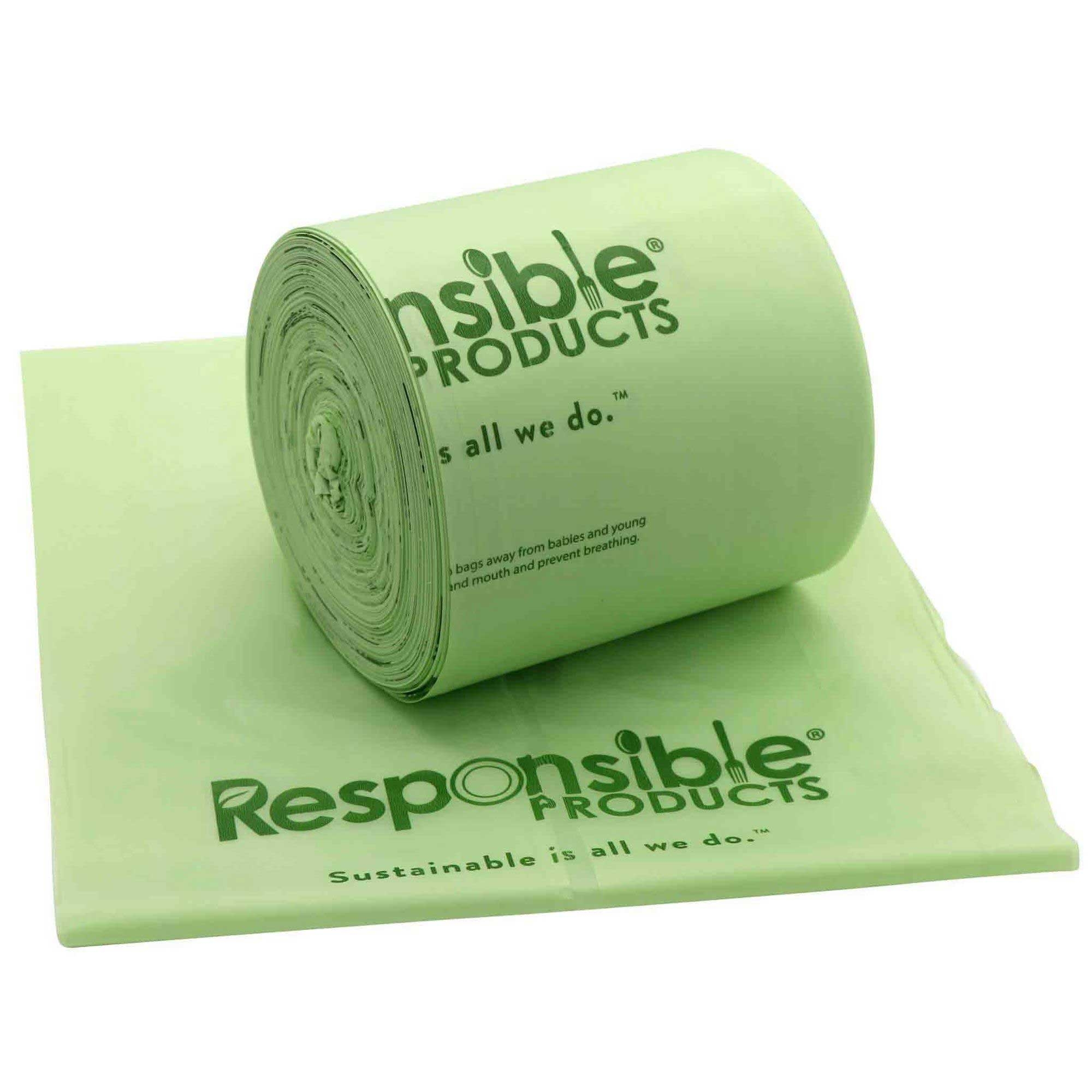 Responsible Products Compostable Kitchen Bin Liner, 13 Gallon Capacity -- 800 per case