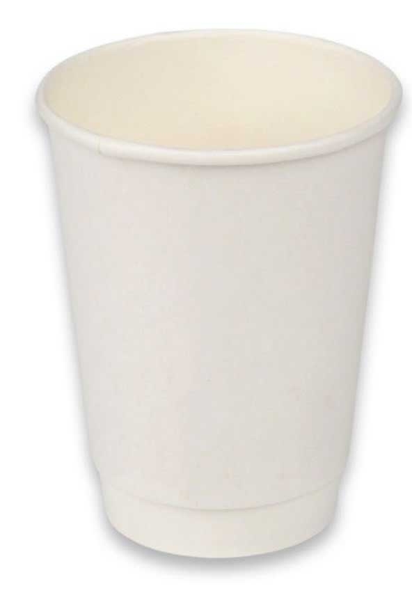 Responsible Products Tree-Less White Smooth Insulated Compostable Paper Hot Cup, 12 Ounce Capacity  -- 500 per case