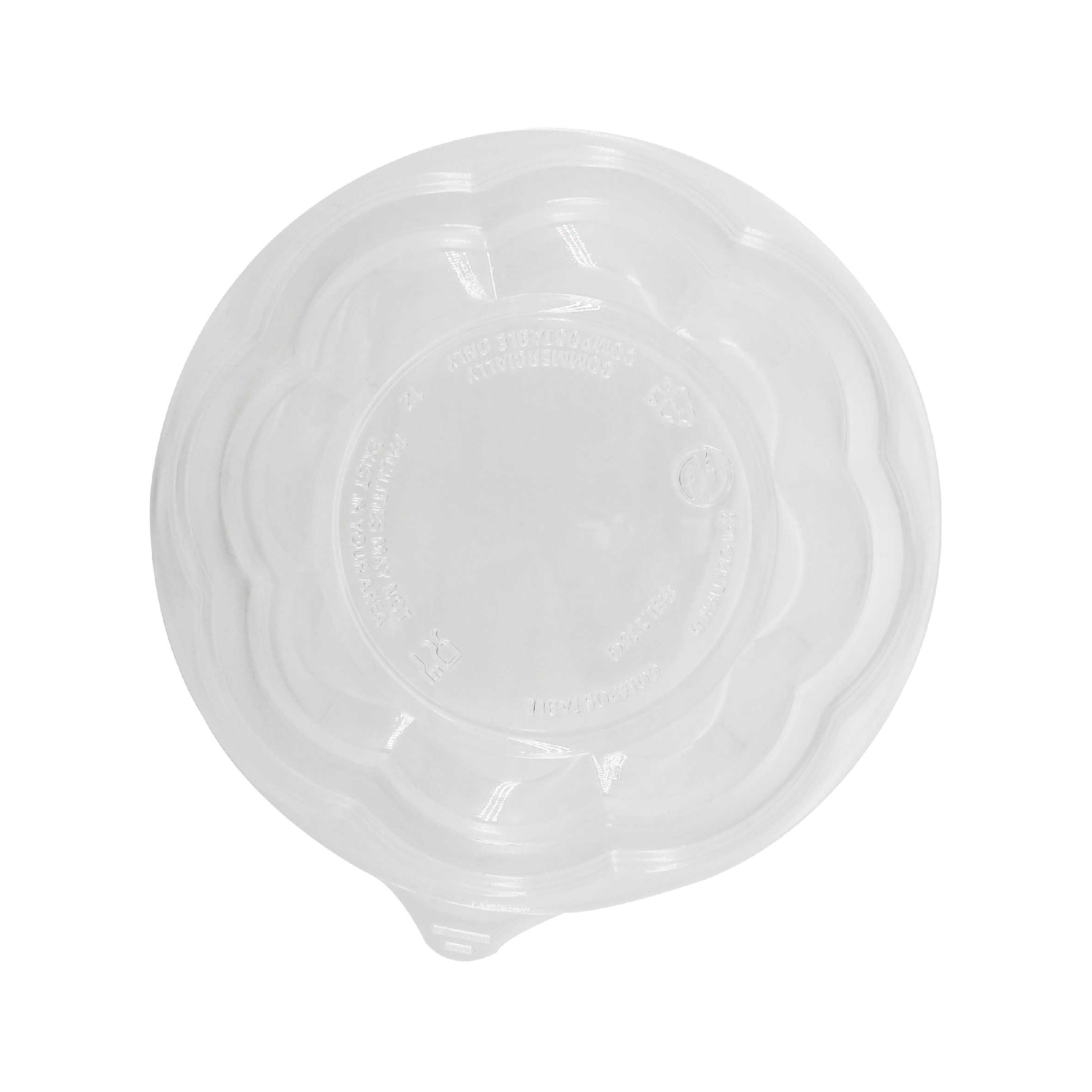 Responsible Products Lid for for 18 to 48 Ounce Compostable Round Salad Bowl -- 300 per case