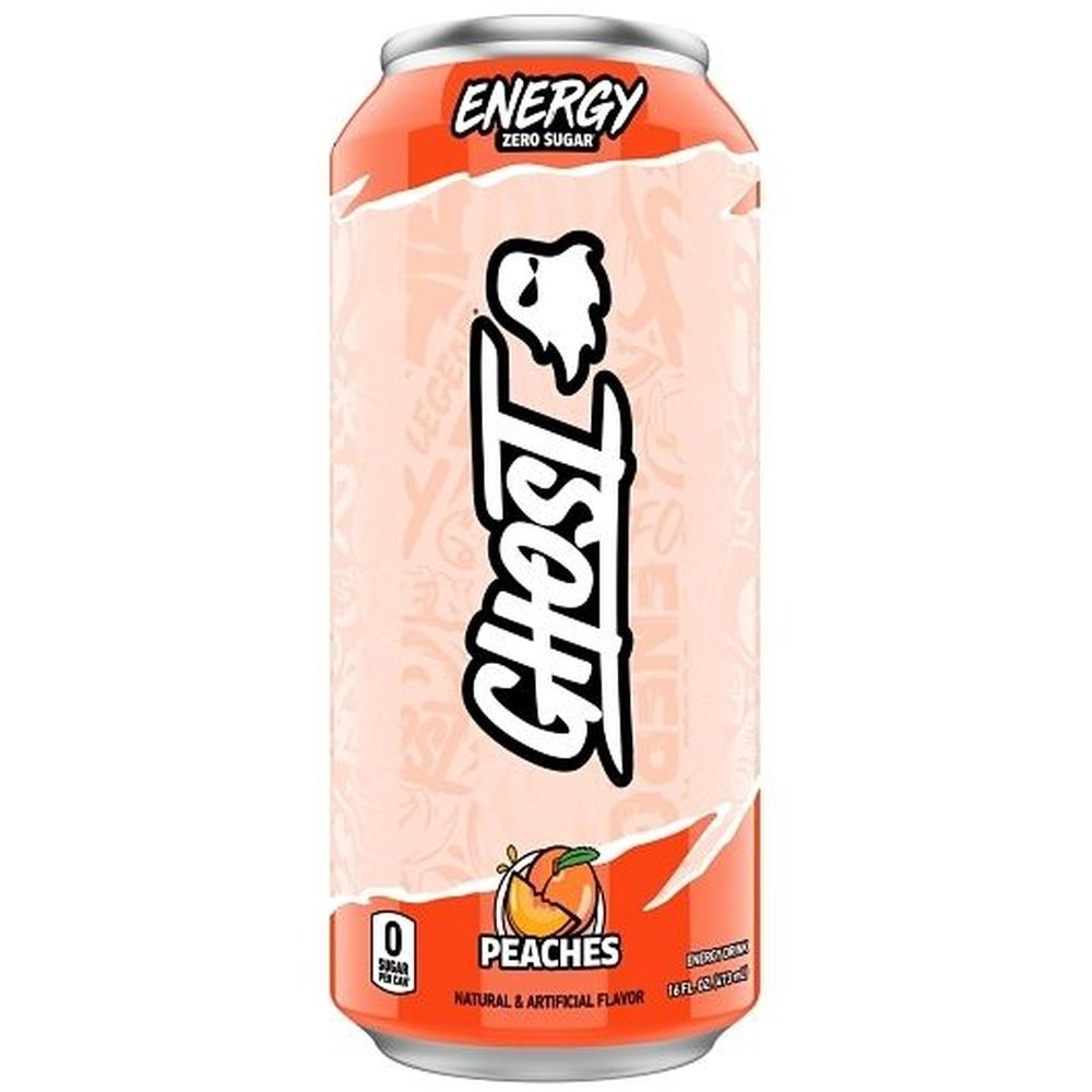 Ghost Peach Energy Drink, 16 Fluid Ounce - 12 per case