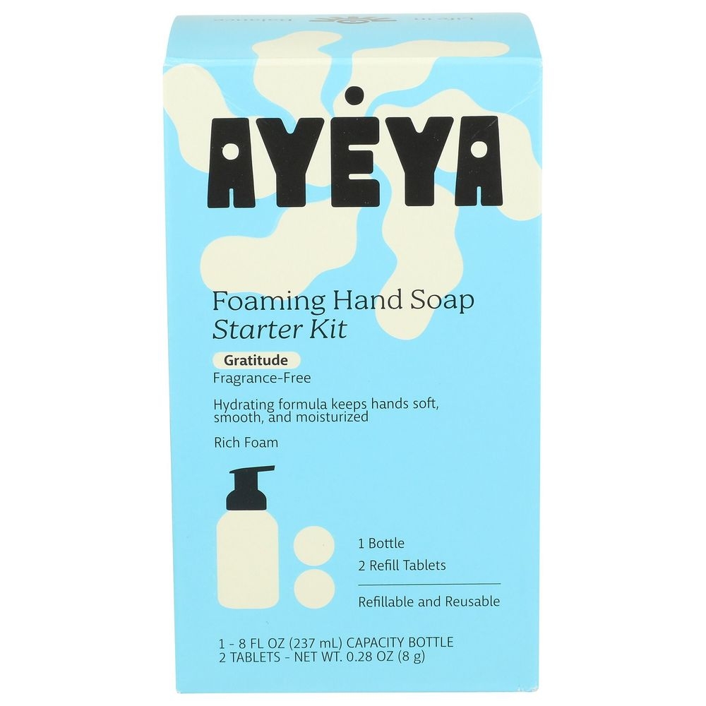 Ayeya Fragrance Free Gratitude Foaming Hand Soap Starter Kit