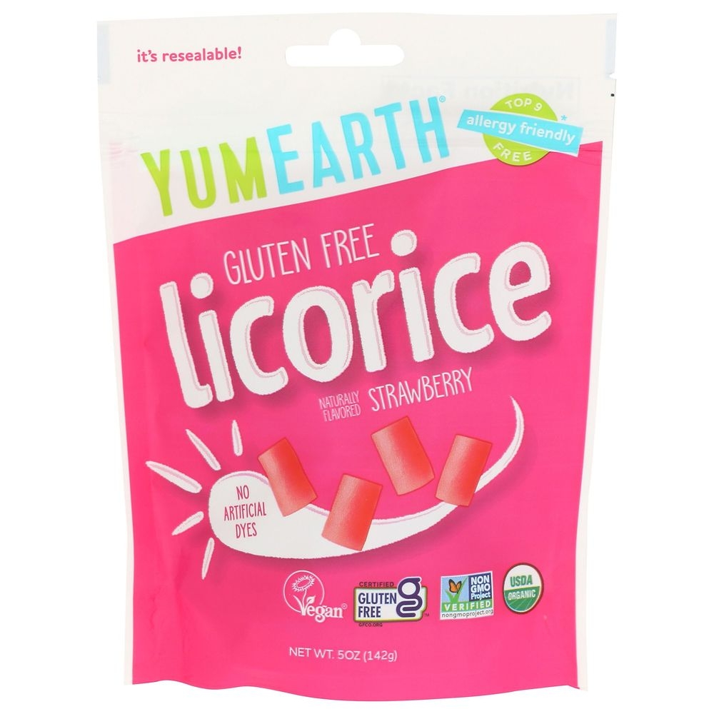 YumEarth Organic Strawberry Licorice, 5 Ounce -- 6 per case