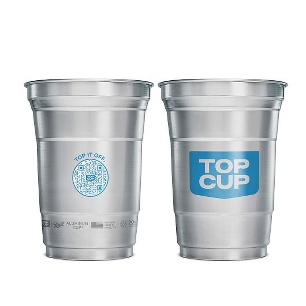 Top Cup 16 Ounce Recycle Aluminum Cold Drink Cup, 40 count -- 15 per case