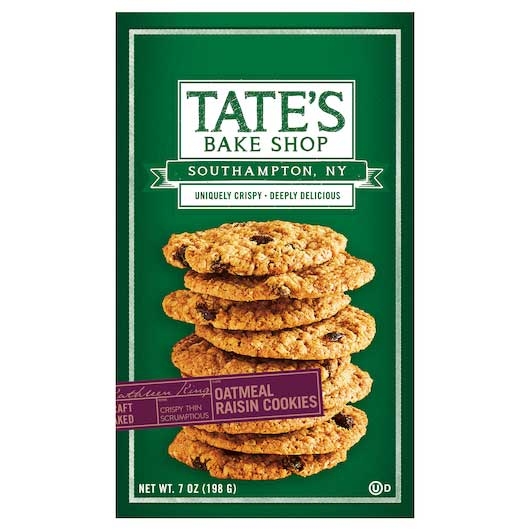 Tates Bake Shop Oatmeal Raisin Chip Cookies, 7 Ounce -- 6 per case