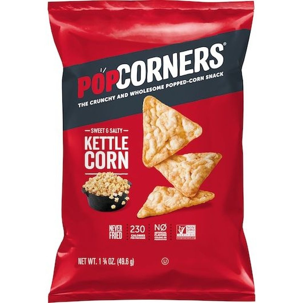 Popcorners Sweet and Salt Kettle Corn Popped Corn Snack, 1.75 Ounce -- 24 per case