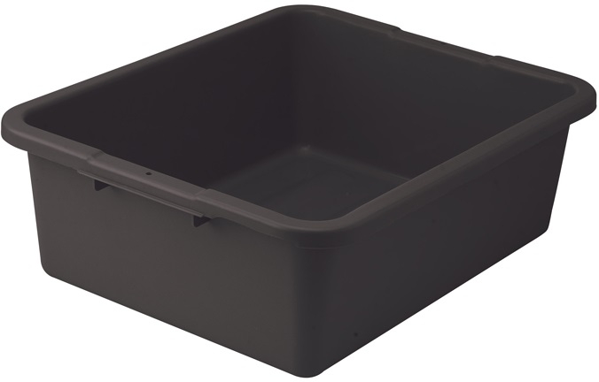 Winco Black Heavy Duty Dish Box, 21 x 17 x 7 inch