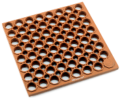 Winco Straight Edge Red Rubber Floor Mat, 3 X 5 Inch