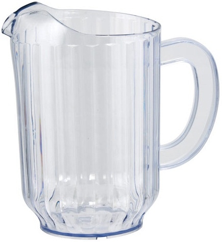 Winco SAN Plastic Clear Water Pitcher, 60 Ounce -- 12 per case